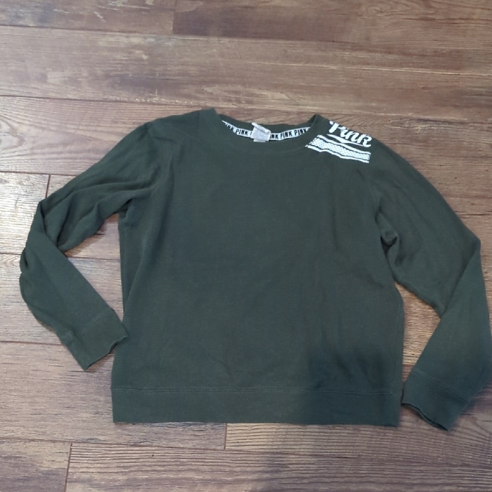 Women's PINK Sweatshirt Army Green